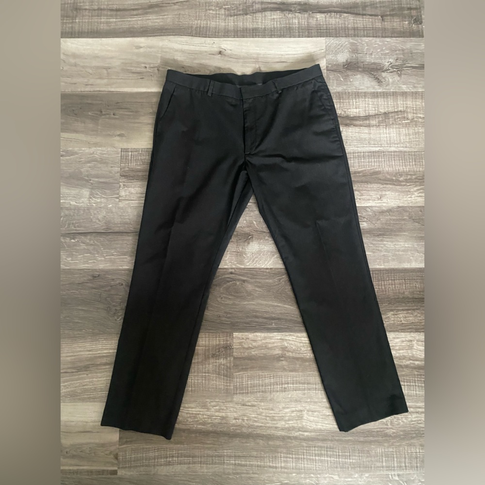 Perry Ellis Slim Fit Black Mens Dress Pants size 36w